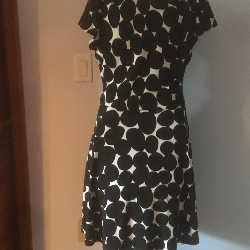 Leota Black and White Polka Dot Dress - Picture 3 of 4